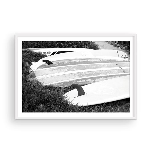 Fishermans Cove two surfboards Monochrome