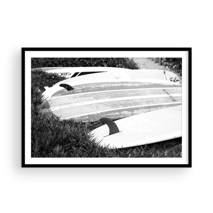 Fishermans Cove two surfboards Monochrome