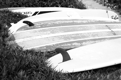 Fishermans Cove two surfboards Monochrome