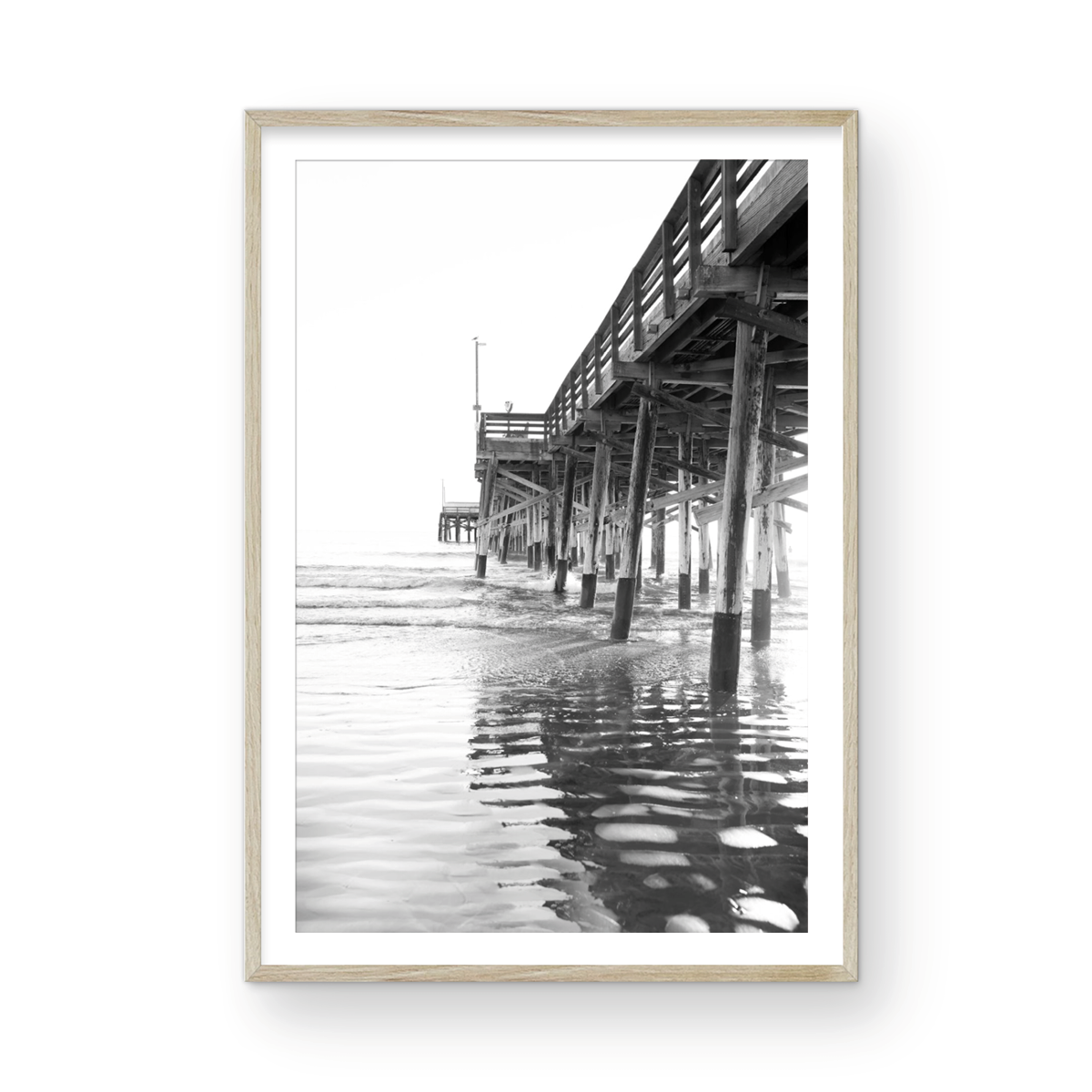 Newport pier one Monochrome