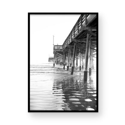 Newport pier one Monochrome