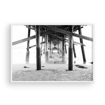 Newport pier three Monochrome