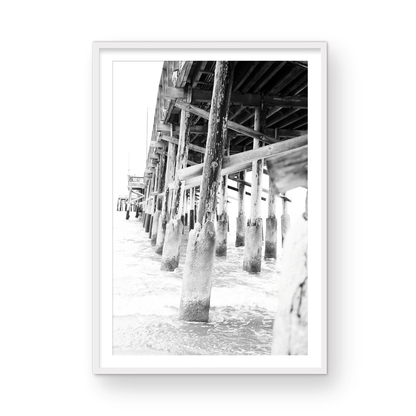 Newport pier two Monochrome