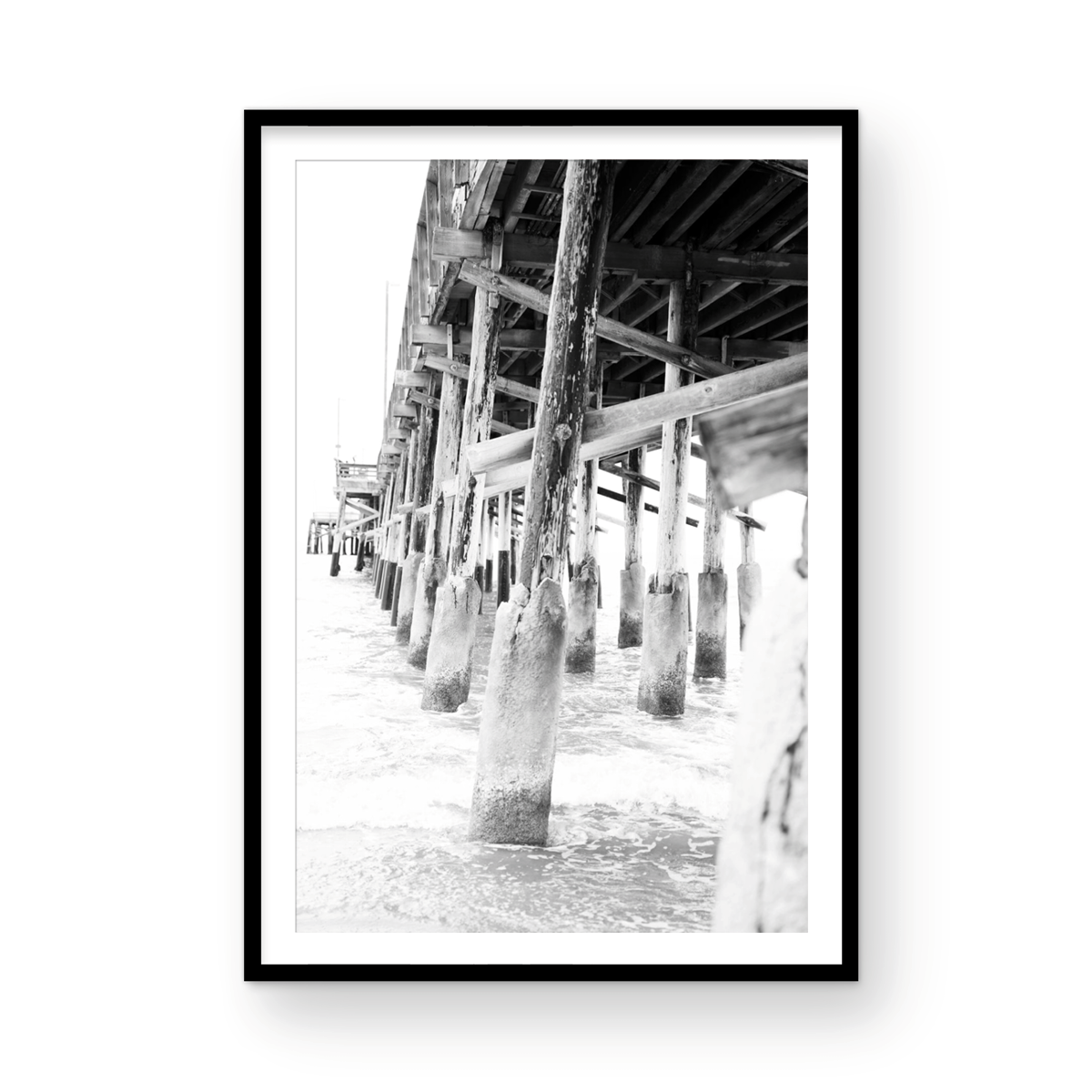 Newport pier two Monochrome