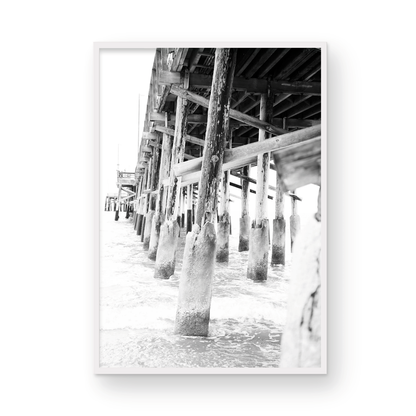 Newport pier two Monochrome