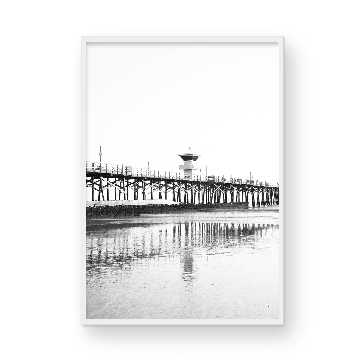 Seal Beach Pier Monochrome