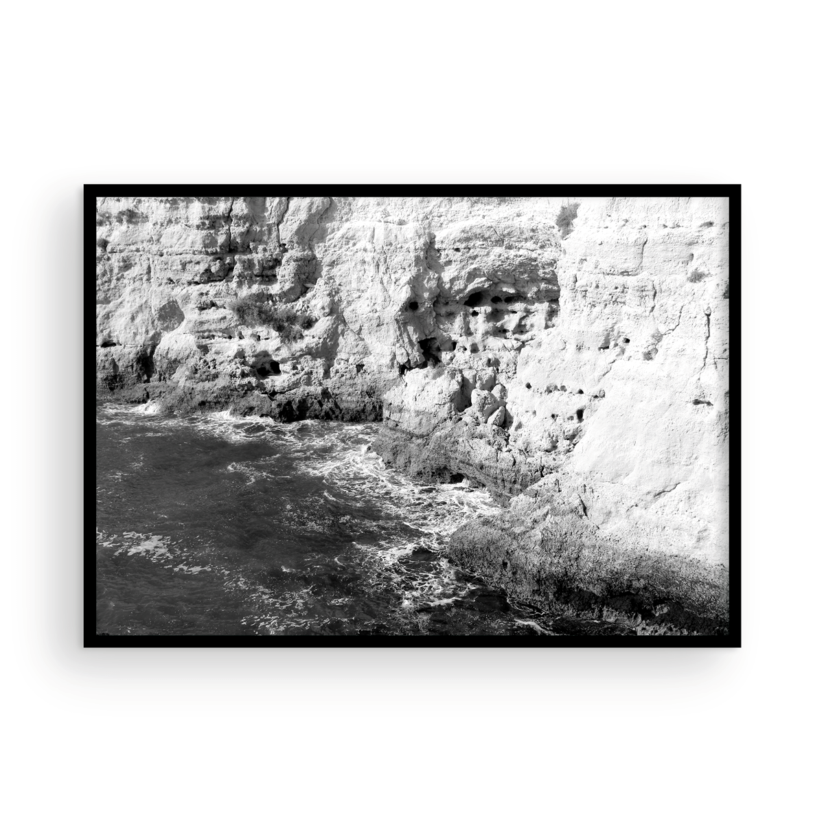 Portugal Rock Face Monochrome